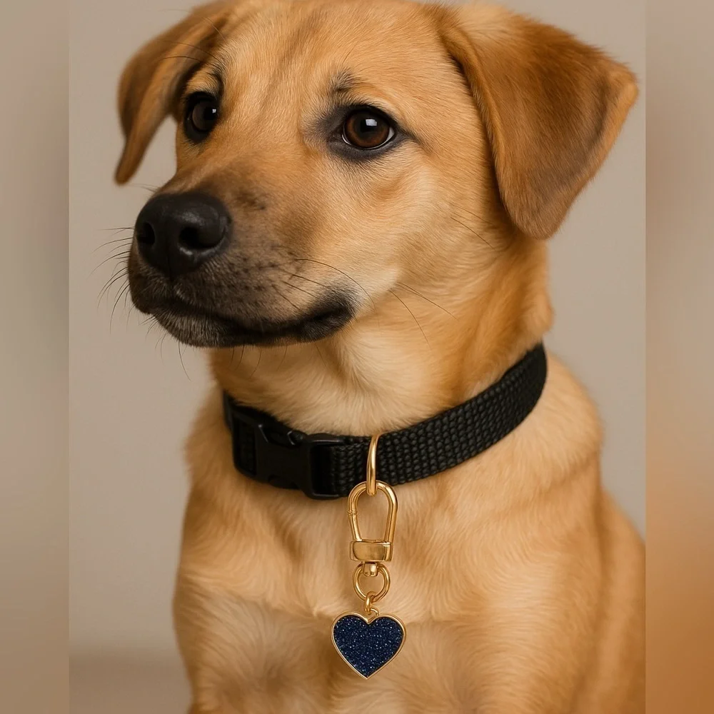 Personalized Heart Charm for Pets, Dog Collar Accessories- NWT